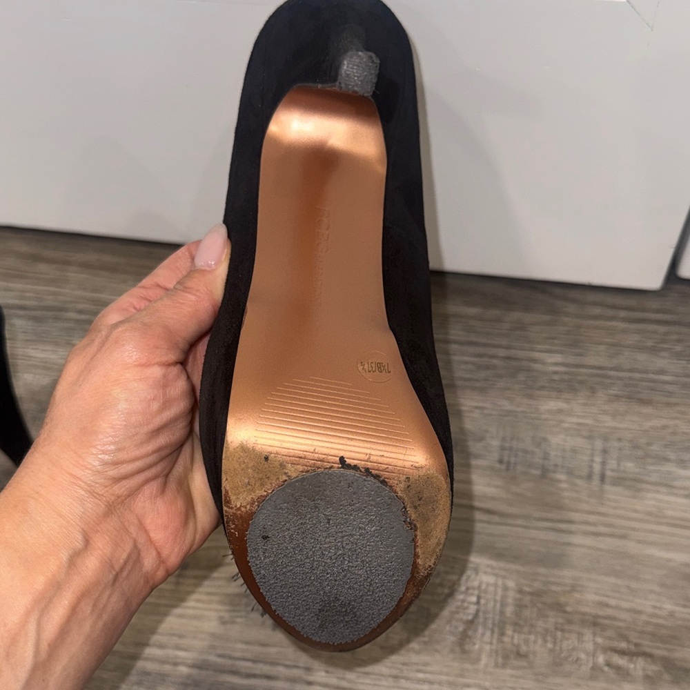 BCBGeneration Black Heels with Embellished Accents - Picture 6 of 8